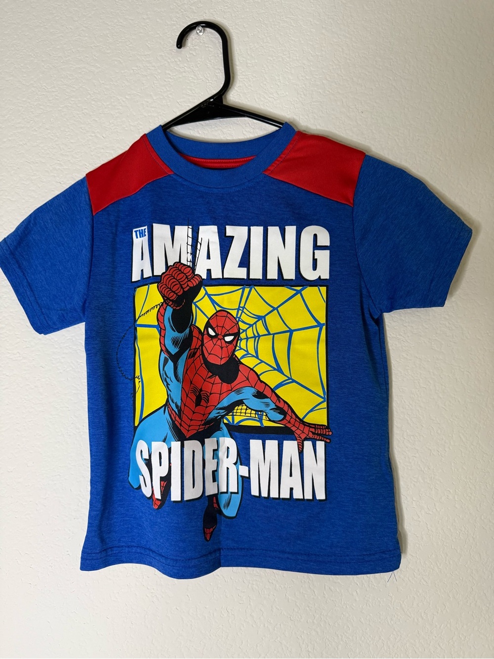 Marvel Spider-Man Short Sleeve Tee in Blue, Red & Yellow